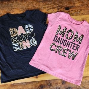 Fun Tshirt Bundle Dad is my king|Mom daughter Crew sizes 8/10